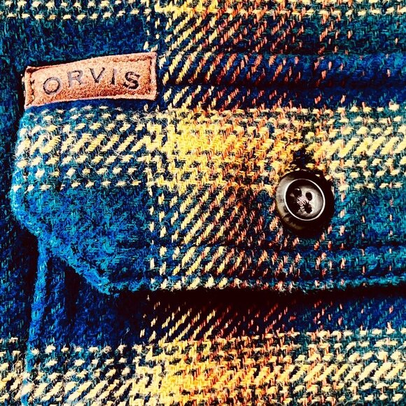 Orvis Big Bear Flannel Button Front Shirt Size XXL Heavyweight Double Brushed - Picture 9 of 13